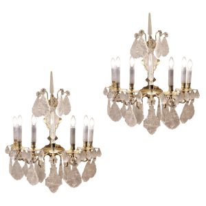 Excellent 19th century French bronze wall light (pair)