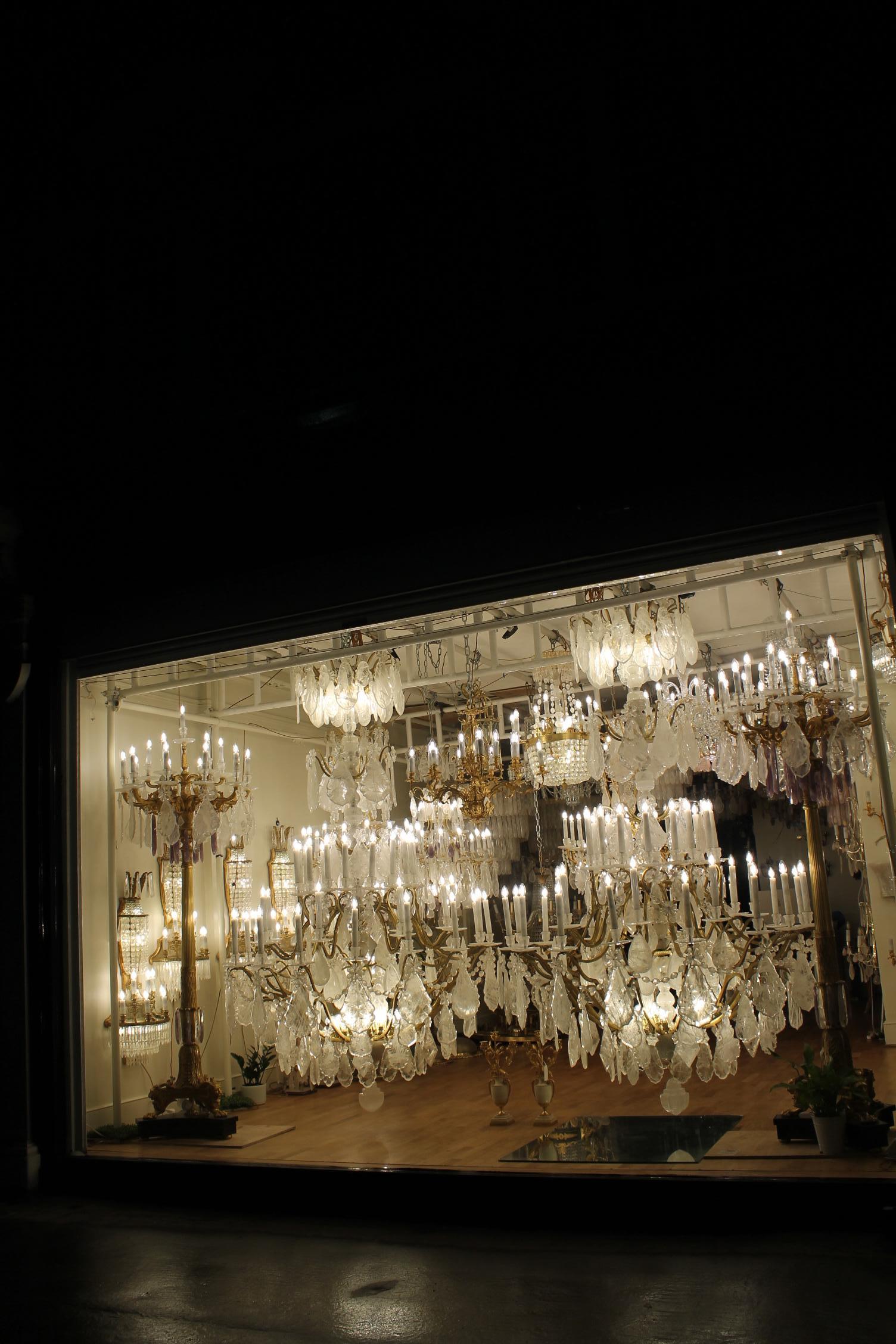 Unique imposing rock crystal Louis XV style cage chandeliers H300cm W180cm - Image 13