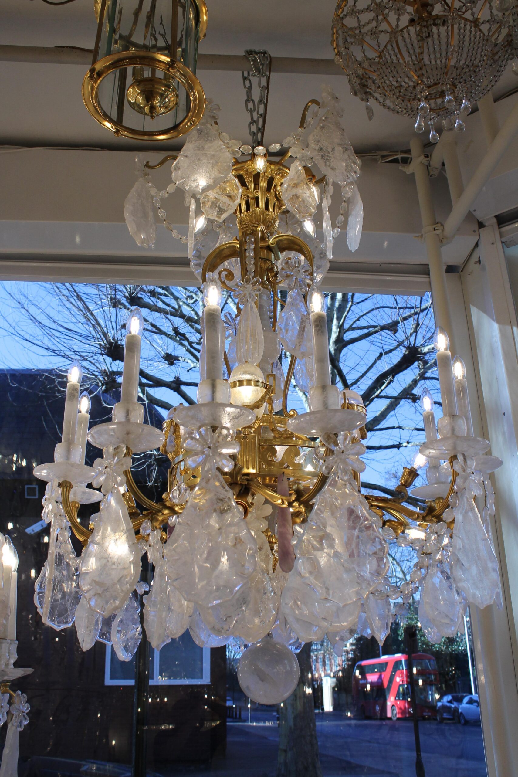 French Bronze & Rock Crystal Chandelier 38 Lights - Image 3